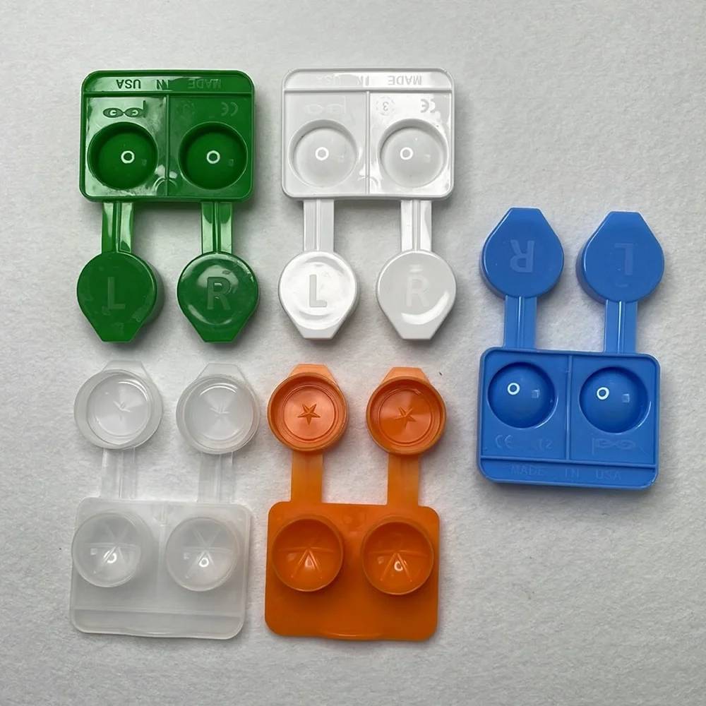 NEW 50pcs Eye clinic contact lens cases flat pack